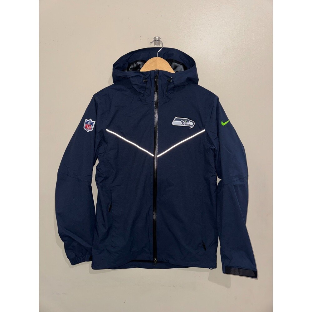 Nike NFL Seattle Seahawks Team Issue PE Storm FIT Rain Sideline Jacket Mens XS